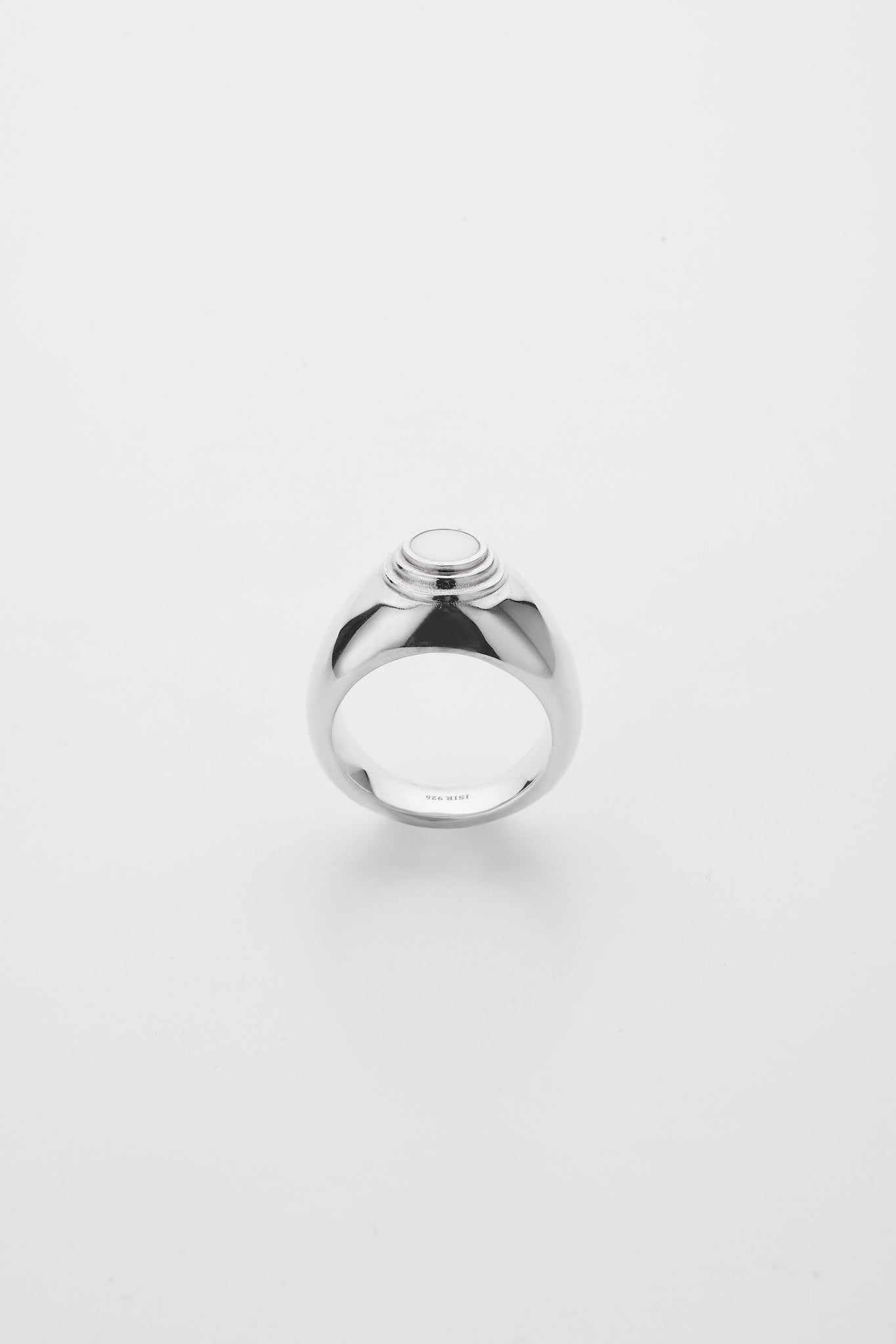 SF RING S (WHITE CHALCEDONY)